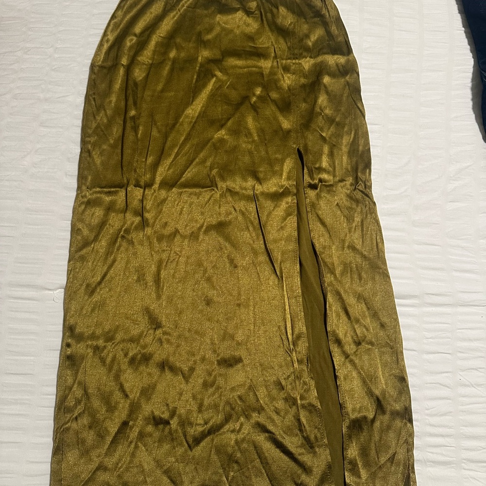 Zara Olive Green Maxi Skirt